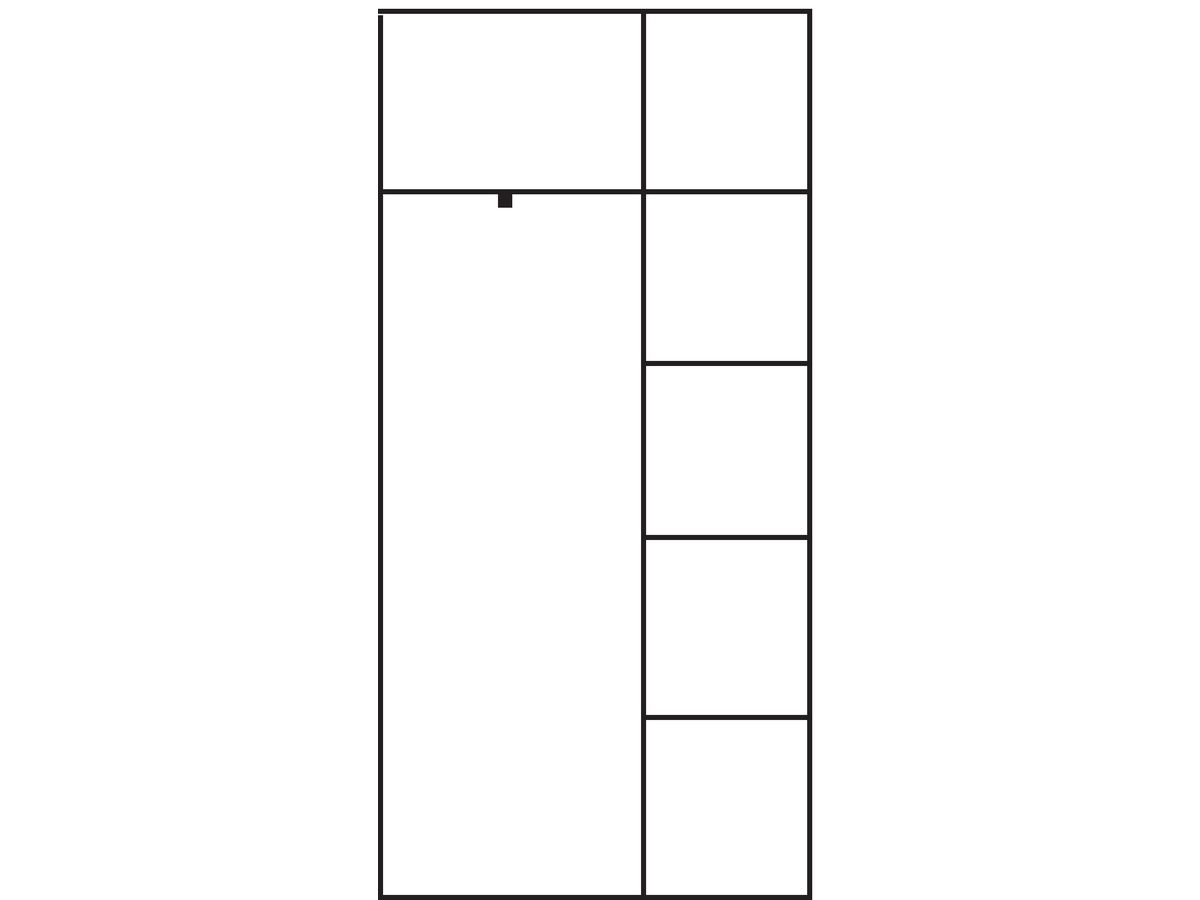 Flügeltürenschrank 4 FB 1950x930x400 mm KS ausz.