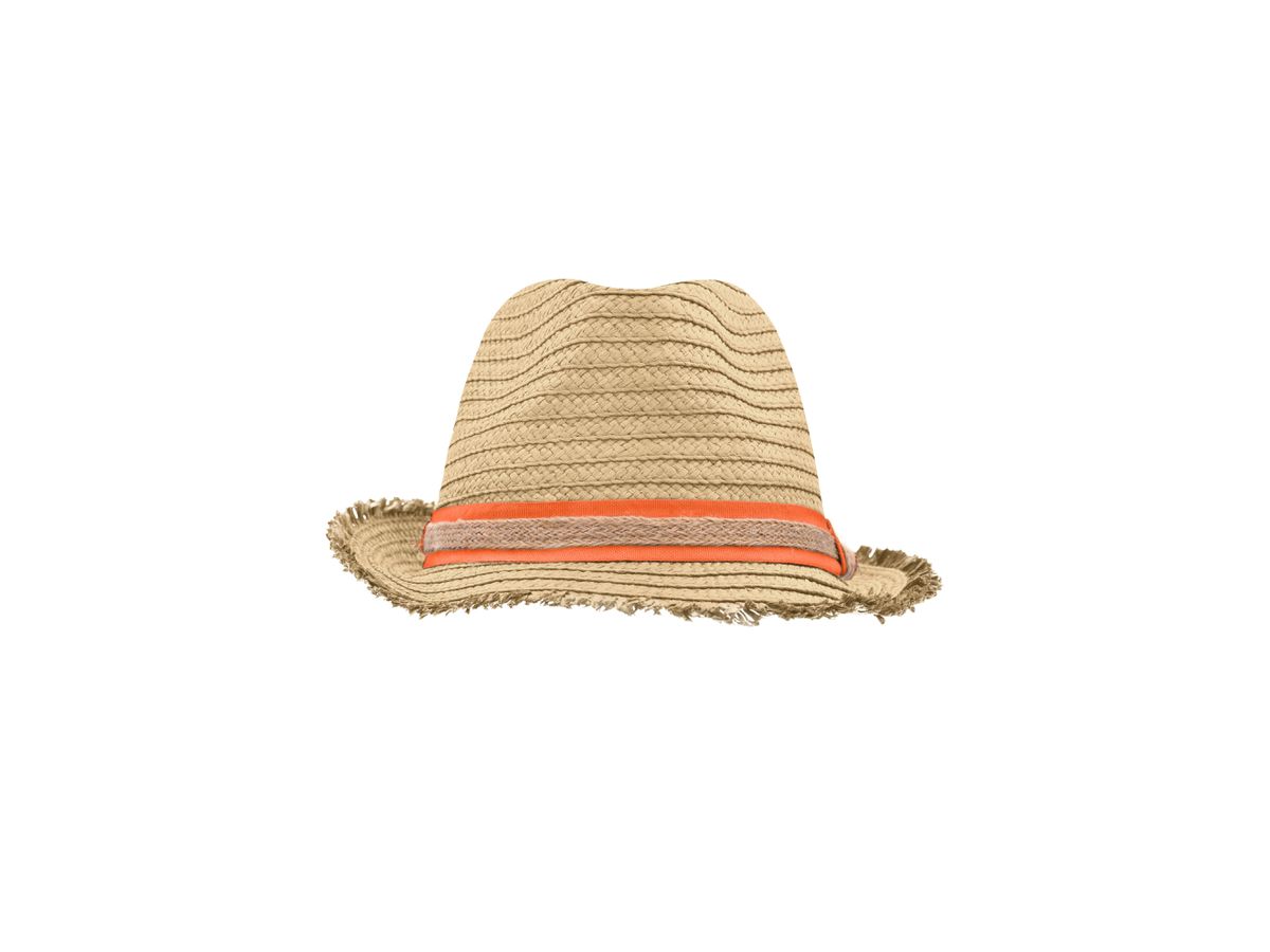 mb Trendy Summer Hat MB6703 straw/orange, Größe S/M