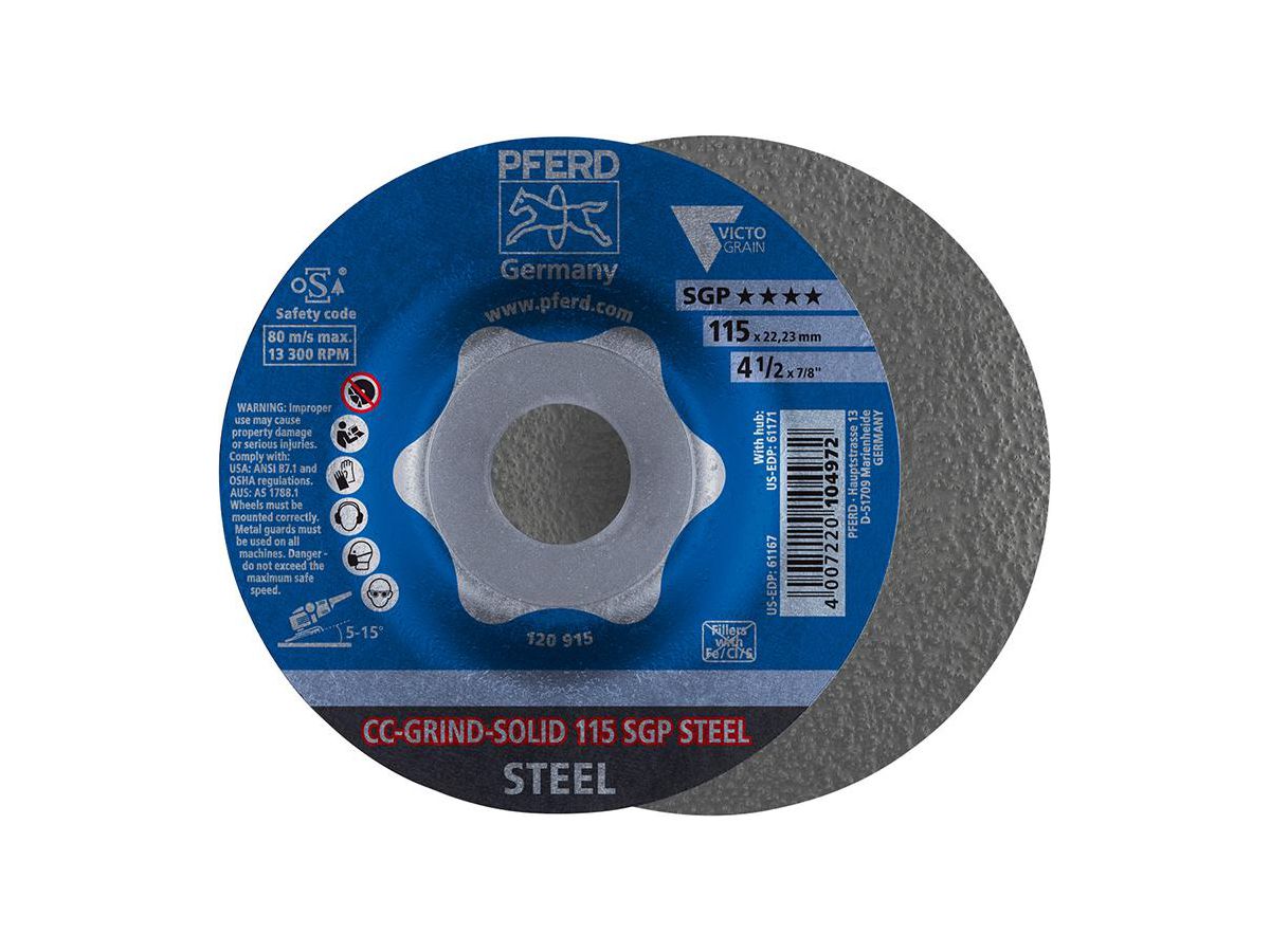 PFERD Schleifscheibe CC-Grind-Solid SGP STEEL