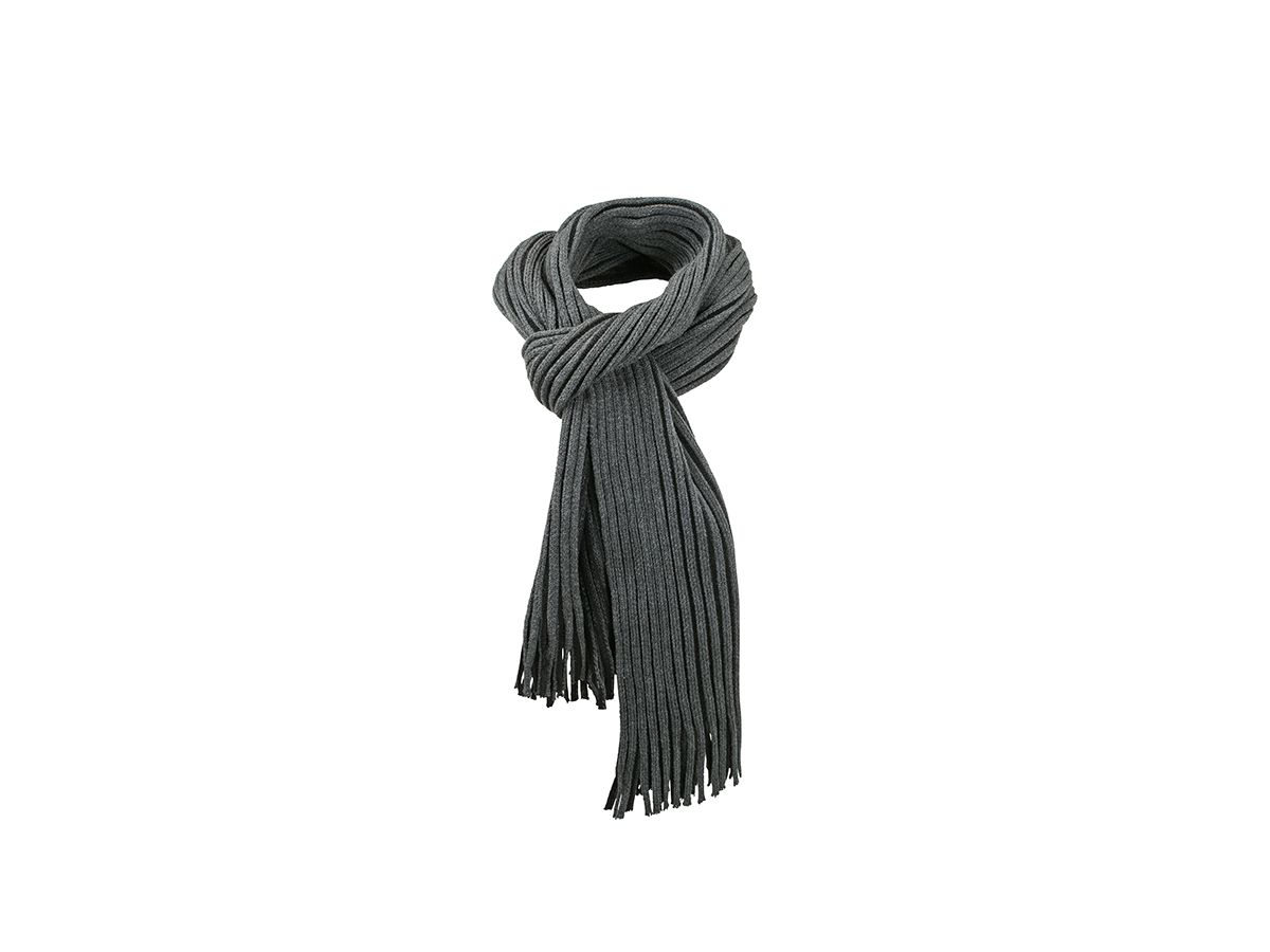 mb Ribbed Scarf MB7989 100%PAC, anthracite/black, Gr. one size