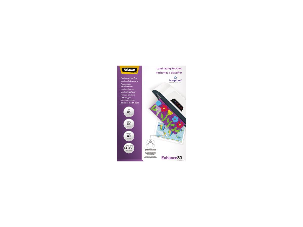 Fellowes Laminierfolie Enhance 80 5306114 DIN A4 tr 100 St./Pack.