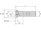 KENNAMETAL 12D1R032B16SSD09 PLANSCHAFTFRAESER 45° D=12 Z=1