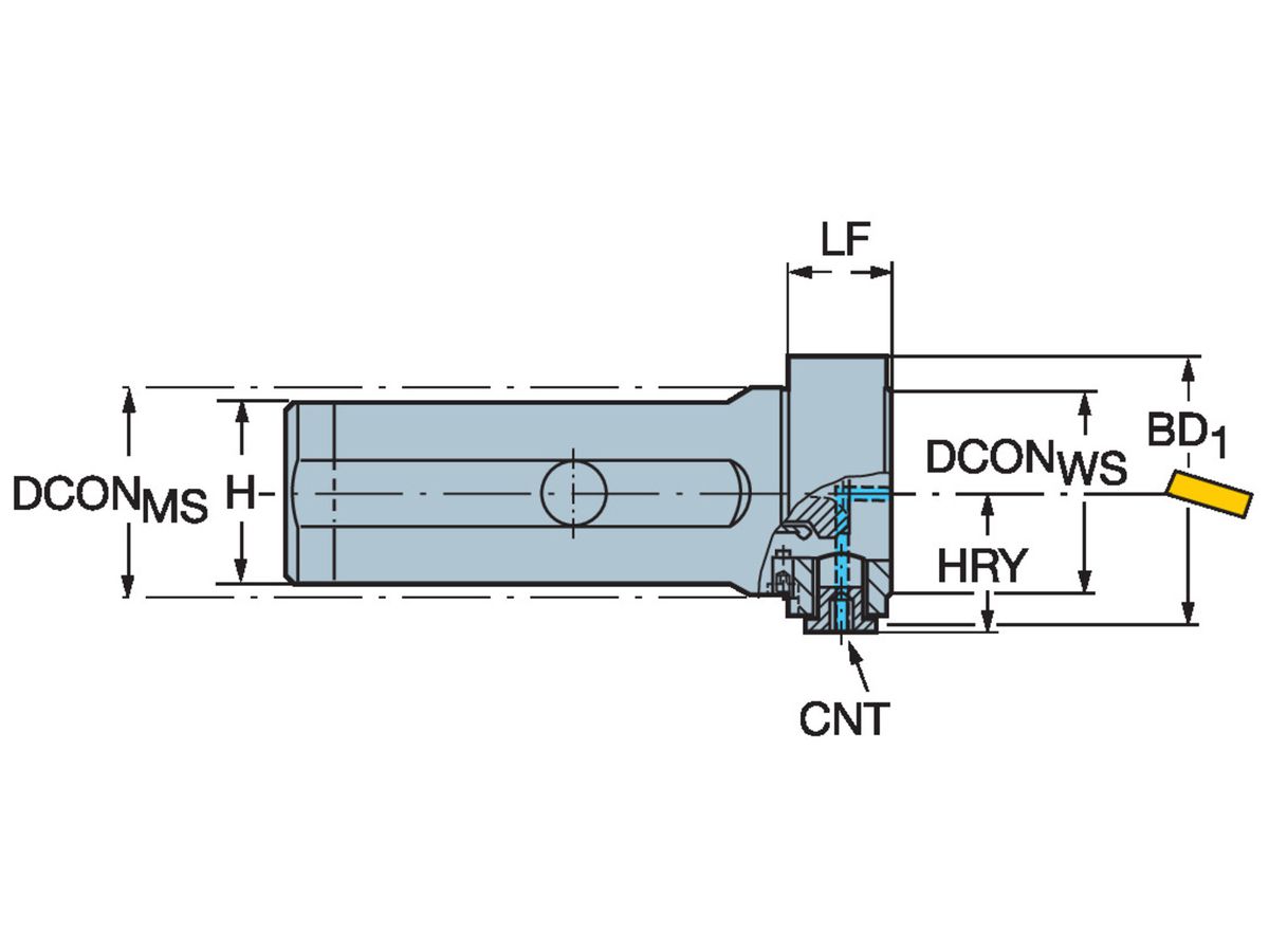 COROMANT Zylinderschaft mit Flächen auf Capto Spanneinheit C3-NC3000-10018-40
