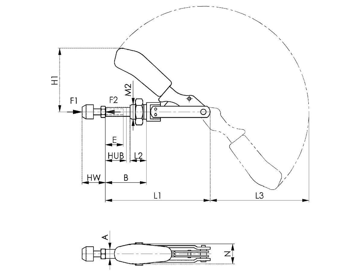 Push rod clamp 6840 size 3 AMF