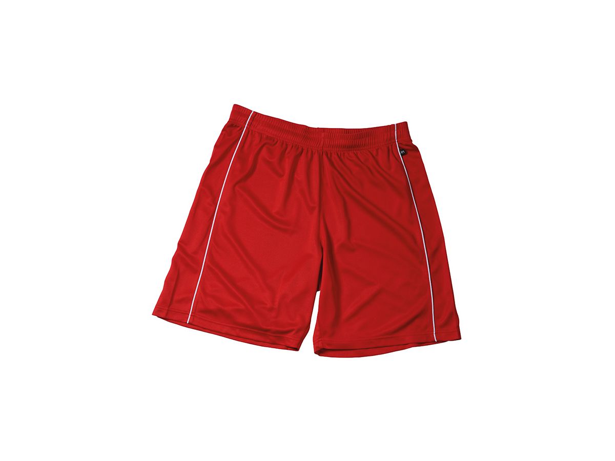 JN Basic Team Shorts Junior JN387K 100%PES, red/white, Größe XL