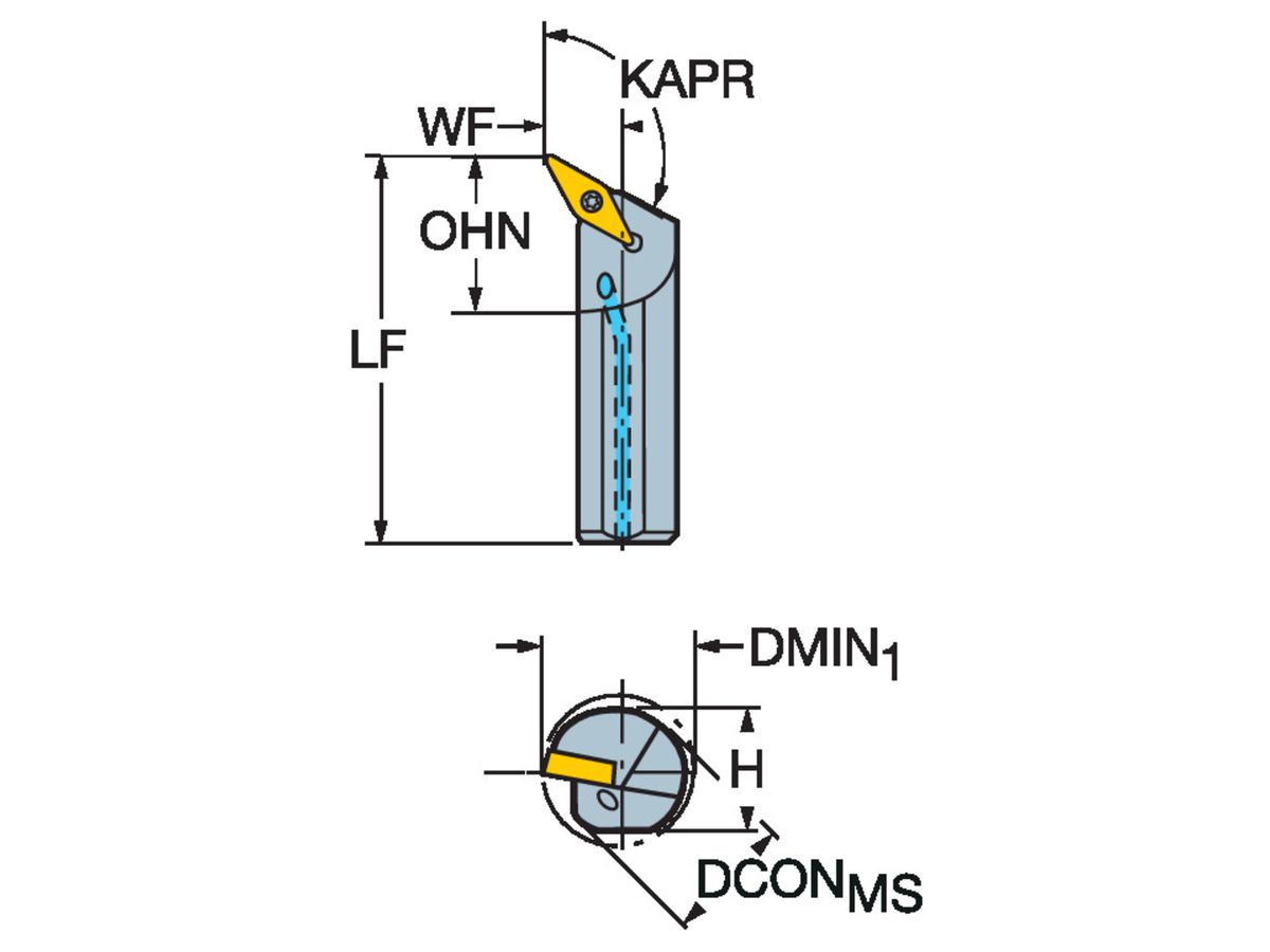 COROMANT CoroTurn 107 Bohrstange zum Drehen A32T-SVPBL16