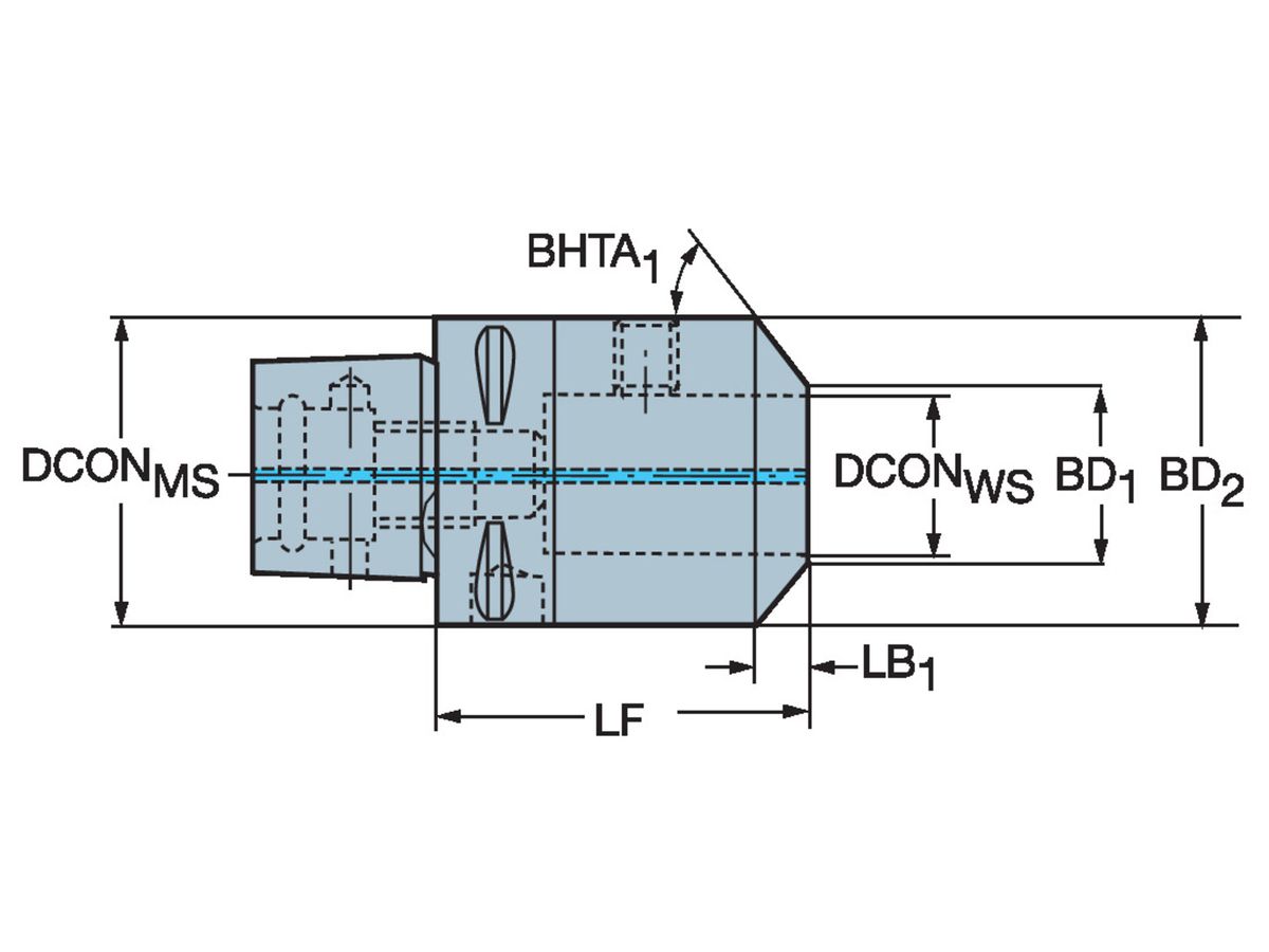 COROMANT Adapter Capto - Weldon C4-391.20-12055A