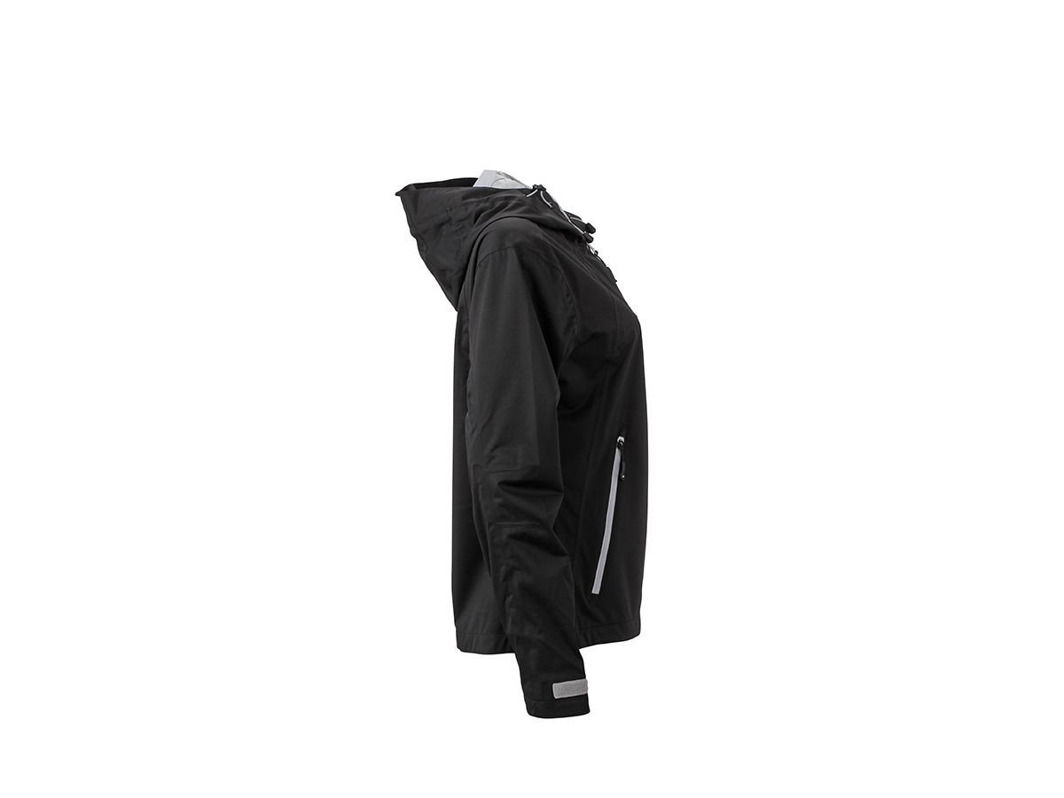 JN Ladies Outdoor Jacket JN1097 100%PES, black/silver, Größe S