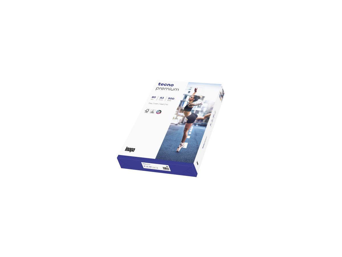 inapa tecno Kopierpapier Premium 2100011498 A3 80g 500 Bl./Pack.