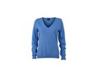 JN Ladies V-Neck Pullover JN658 100%BW, glacier-blue, Größe S