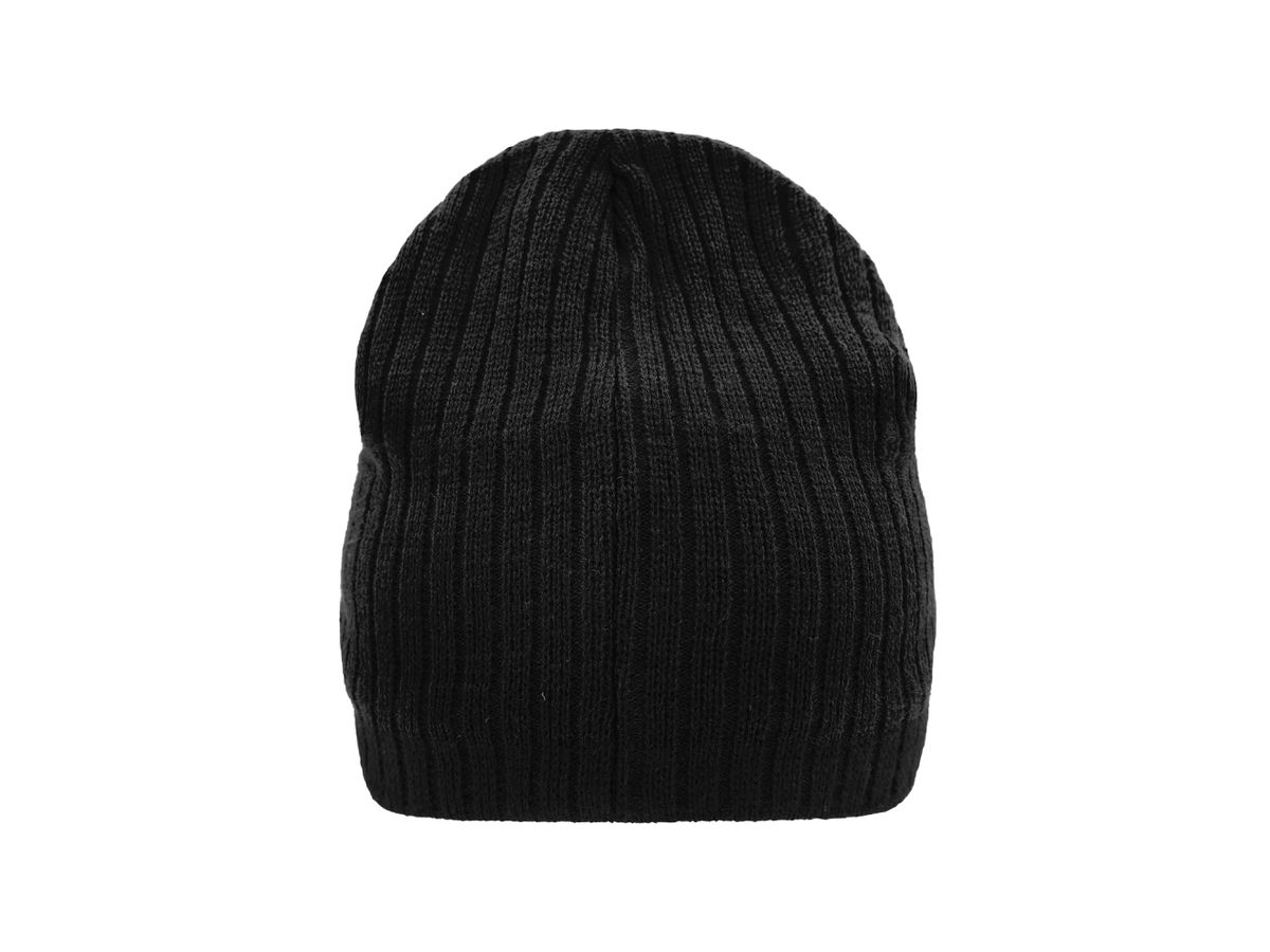 mb Knitted Hat MB7102 black/black, Größe one size
