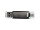 Hama USB-Stick FlashPen Laeta Twin 00123926 64GB 10MB/s USB 2.0 grau