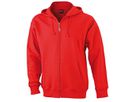JN Mens Hooded Jacket JN042 80%BW/20%PES, red, Größe S