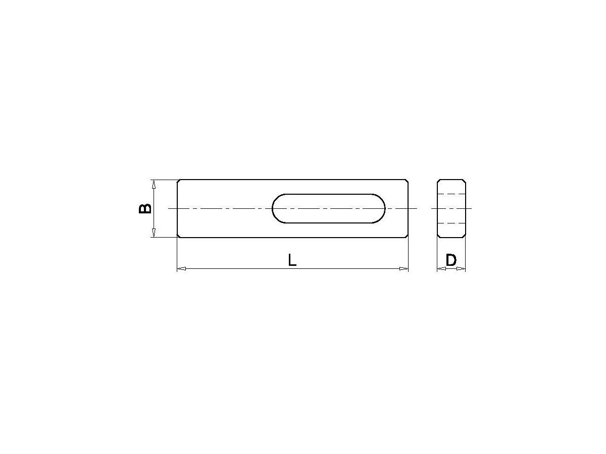 Unterleg-, Reduzierplatte für B-Halter VDI30BAK, 20 auf 16mm