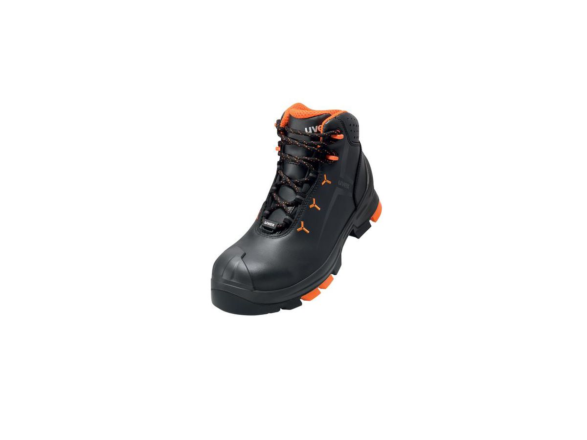 UVEX 2 Sicherheits-Stiefel Gr. 35 W10 S3L ESD SR schw/orange 6503.1